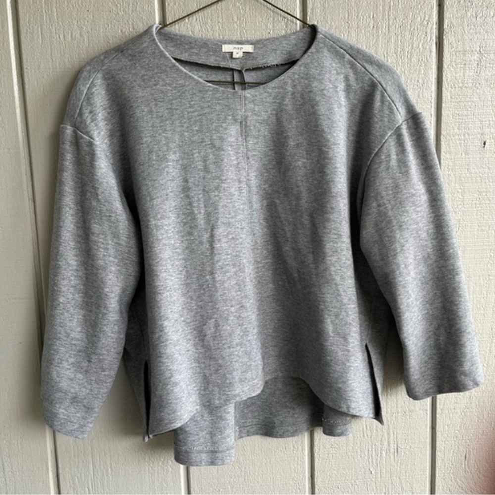 Nap Loungewear Pure Cotton Loose Cut Gray Pullover‎ Sweatshirt Jumper Size M